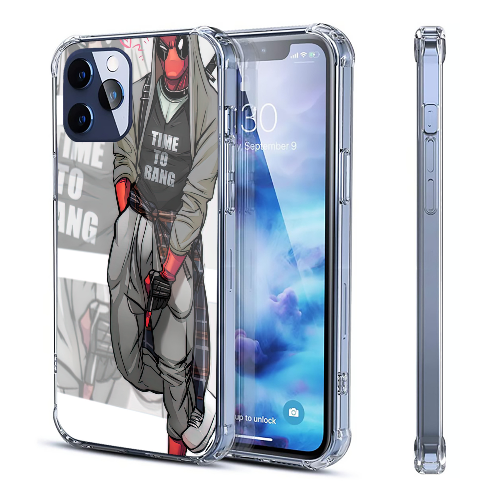 （画像用） Deadpool デッドプール 【iPhone 12シリーズ対応】透明スマホケース（クリアソフトケース）